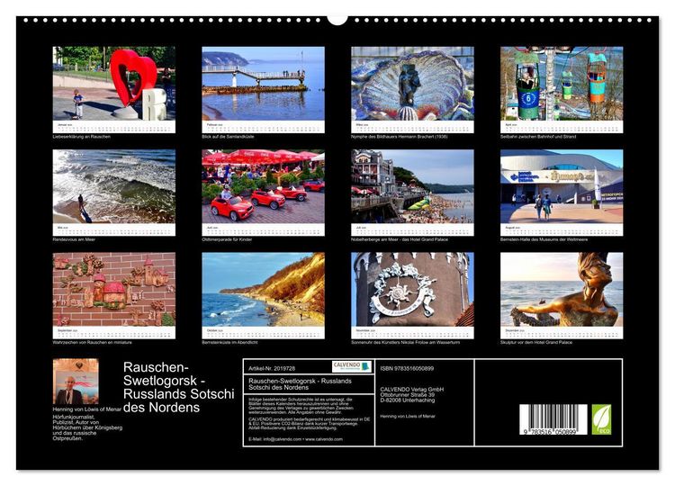 Produktbild: Rauschen-Swetlogorsk - Russlands Sotschi des Nordens (hochwertiger Premium Wandkalender 2026 DIN A2 quer), Kunstdruck in Hochglanz