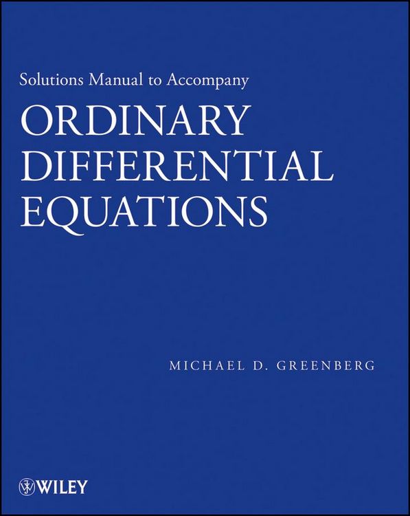 Produktbild: Ordinary Differential Equations, Solutions Manual