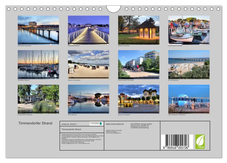Produktbild: Timmendorfer Strand (Wandkalender 2026 DIN A4 quer), CALVENDO Monatskalender