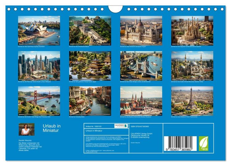 Produktbild: Urlaub in Miniatur (Wandkalender 2026 DIN A4 quer), CALVENDO Monatskalender