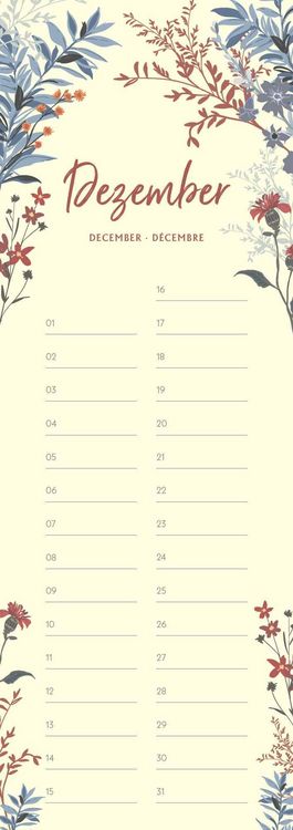 Produktbild: Geburtstagskalender Floral
