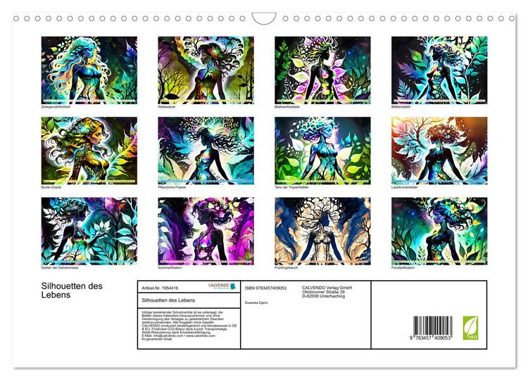 Produktbild: Silhouetten des Lebens (Wandkalender 2026 DIN A3 quer), CALVENDO Monatskalender