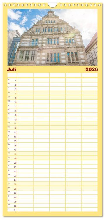 Produktbild: Familienplaner 2026 - Historisches Hameln mit 5 Spalten (Wandkalender, 21 x 45 cm) CALVENDO