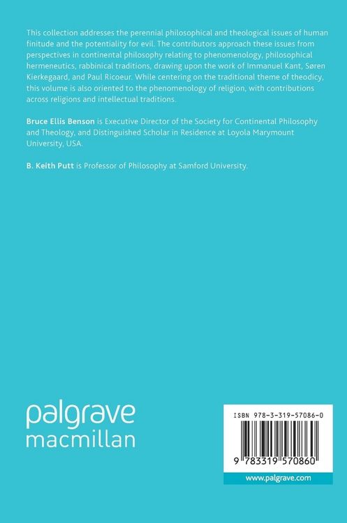 Produktbild: Evil, Fallenness, and Finitude