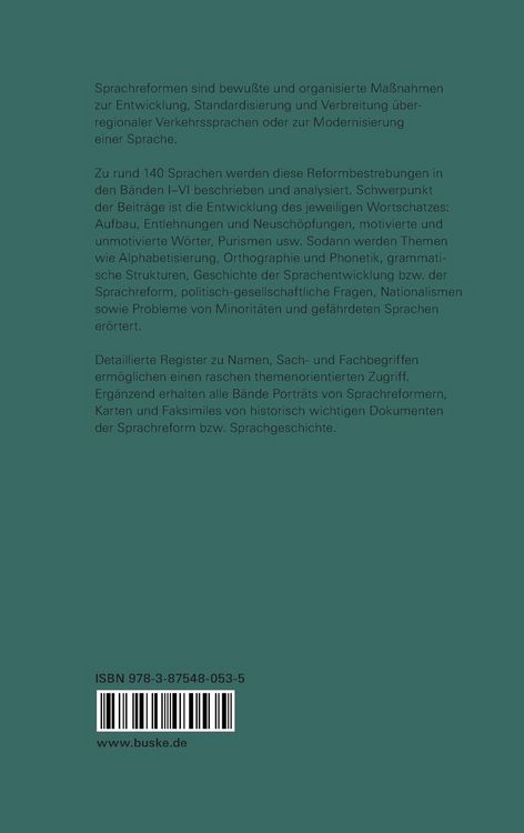 Produktbild: Language Reform &ndash; History and Future. Volume VI