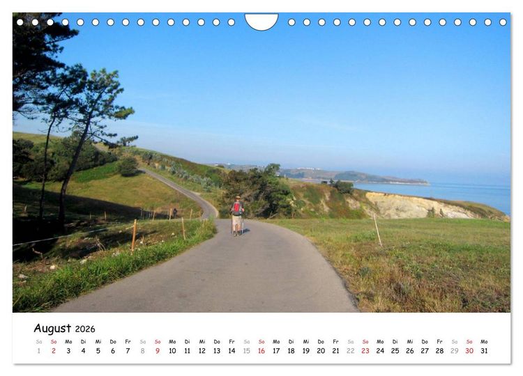 Produktbild: Camino del norte - K&uuml;stenweg (Wandkalender 2026 DIN A4 quer), CALVENDO Monatskalender
