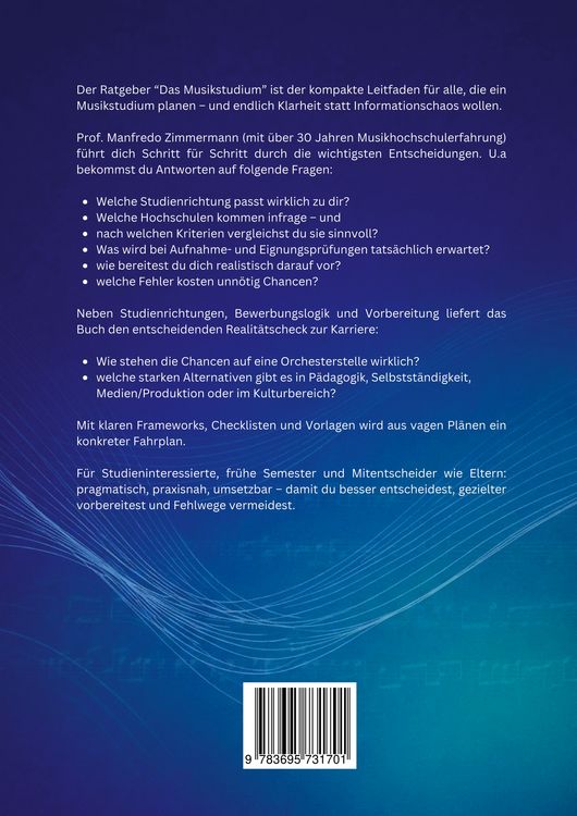 Produktbild: Das Musikstudium