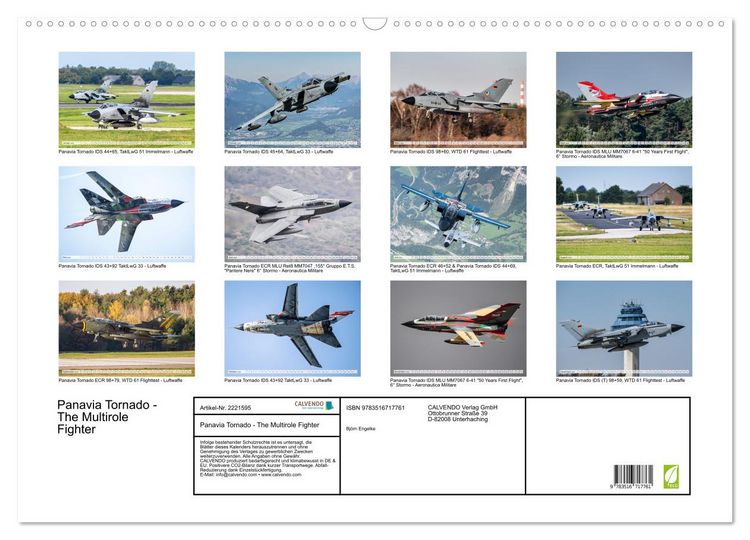 Produktbild: Panavia Tornado - The Multirole Fighter (Wandkalender 2026 DIN A2 quer), CALVENDO Monatskalender
