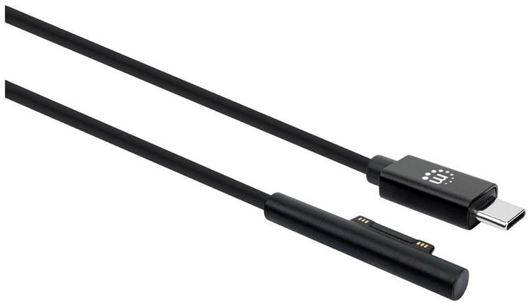 Produktbild: Manhattan USB-Kabel USB-C&reg; Stecker, Surface Connect-Stecker 1.80 m Schwarz 353632