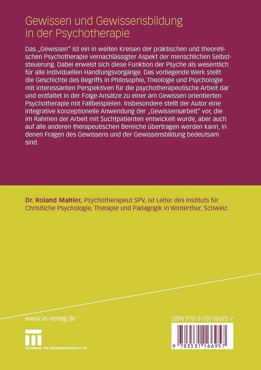 Produktbild: Gewissen und Gewissensbildung in der Psychotherapie
