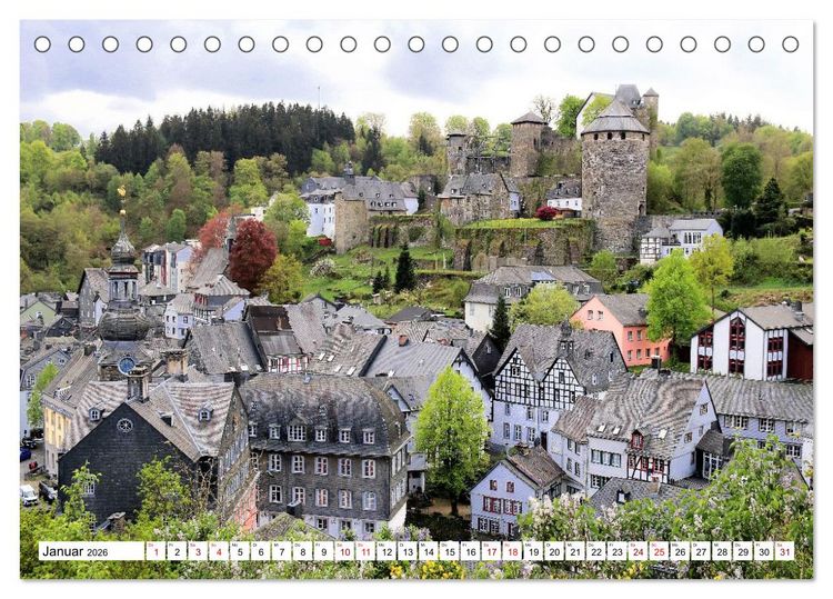 Produktbild: Liebenswertes Monschau (Tischkalender 2026 DIN A5 quer), CALVENDO Monatskalender