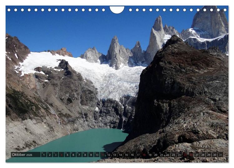 Produktbild: Argentinien und Chile - vom Regenwald bis Feuerland (Wandkalender 2026 DIN A4 quer), CALVENDO Monatskalender
