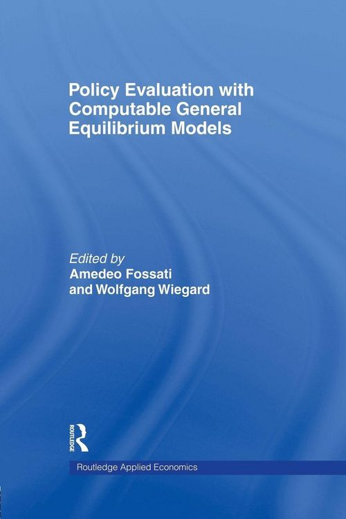 Produktbild: Policy Evaluation with Computable General Equilibrium Models
