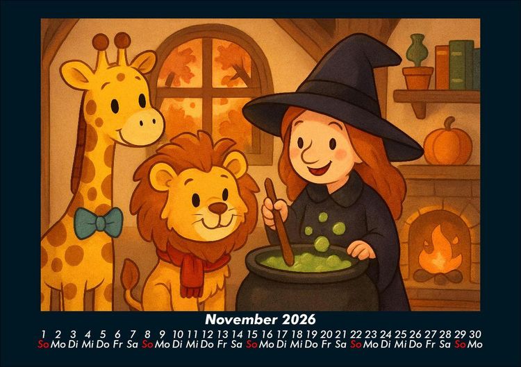 Produktbild: Nala & Buschi in m&auml;rchenhaften Welten 2026 Fotokalender DIN A5