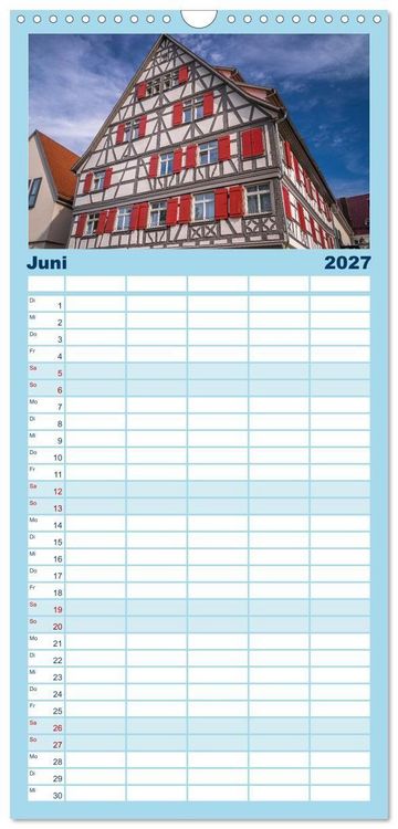Produktbild: Familienplaner 2027 - Sigmaringen - h&uuml;bsche Kleinstadt an der Donau mit 5 Spalten (Wandkalender, 21 x 45 cm) CALVENDO