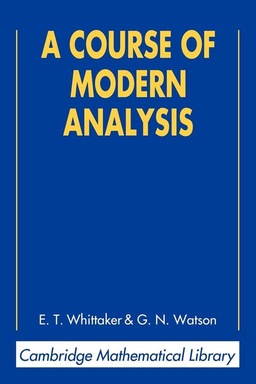 Produktbild: A Course of Modern Analysis
