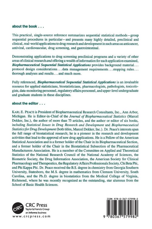 Produktbild: Biopharmaceutical Sequential Statistical Applications