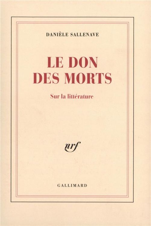 Produktbild: Le don des morts: sur la litt&eacute;rature