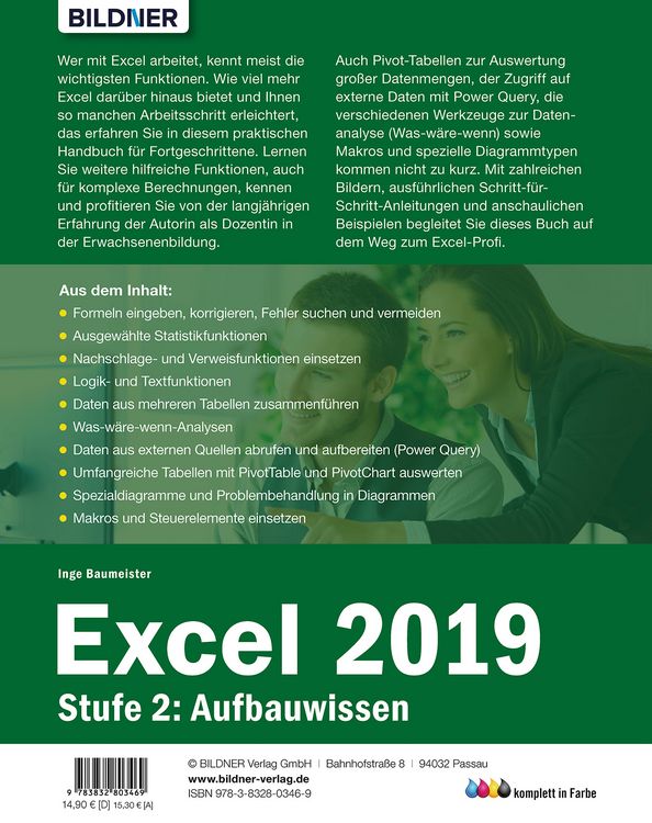 Produktbild: Excel 2019 - Stufe 2: Aufbauwissen