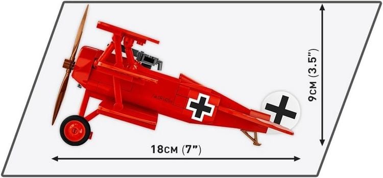 Produktbild: COBI Historical Collection 2996 - Fokker Dr.1 Red Baron, Great War, Bausatz 1:32, 221+2 Klemmbausteine