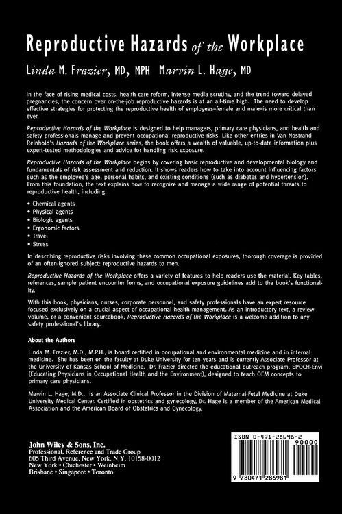 Produktbild: Reproductive Hazards of the Workplace