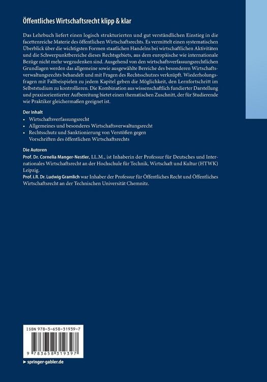 Produktbild: &Ouml;ffentliches Wirtschaftsrecht klipp & klar