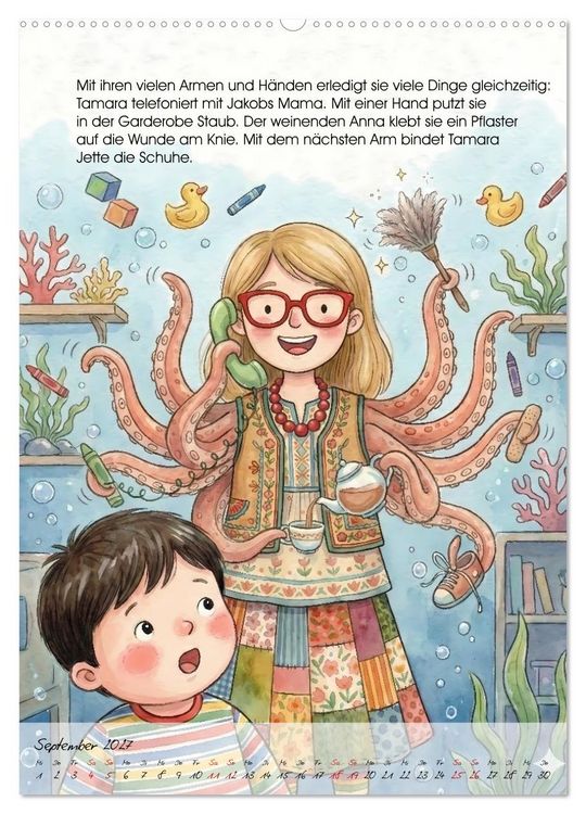 Produktbild: Tamara Tintenfisch (Wandkalender 2027 DIN A2 hoch), CALVENDO Monatskalender