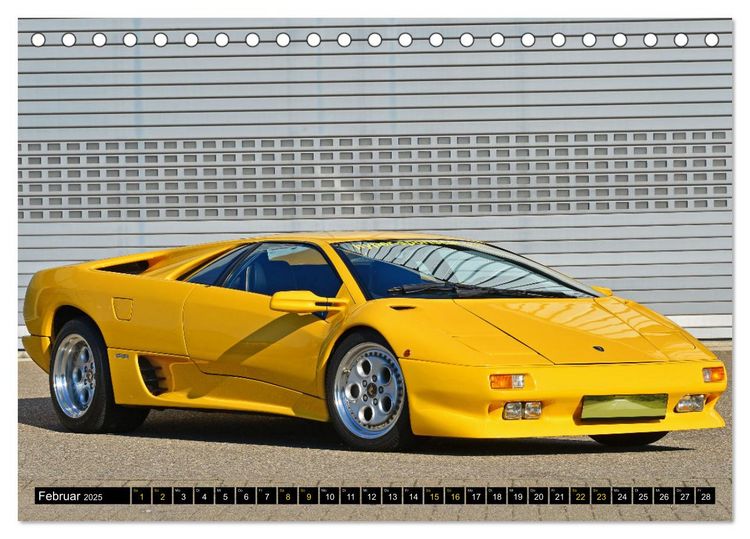 Produktbild: Der Teufel tr&auml;gt Gelb - Lamborghini Diablo (Tischkalender 2025 DIN A5 quer), CALVENDO Monatskalender