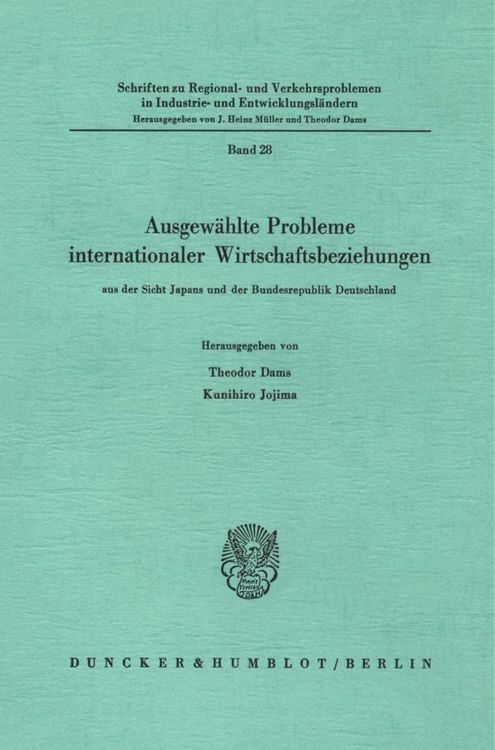 Produktbild: Ausgew&auml;hlte Probleme internationaler Wirtschaftsbeziehungen