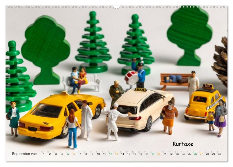 Produktbild: Fahrgaststreik! ... und andere Mini-Welten (hochwertiger Premium Wandkalender 2026 DIN A2 quer), Kunstdruck in Hochglanz
