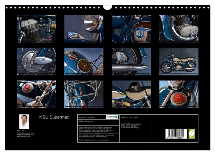 Produktbild: NSU Supermax (Wandkalender 2026 DIN A3 quer), CALVENDO Monatskalender