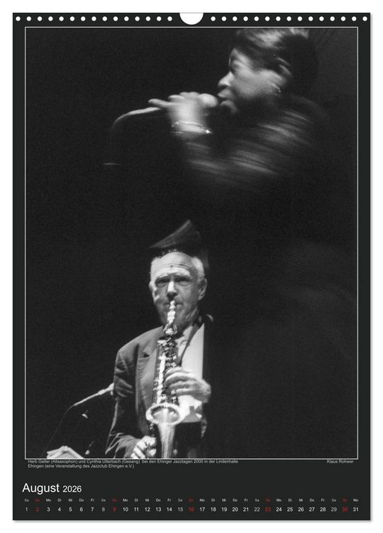 Produktbild: Jazz Moments (Wandkalender 2026 DIN A3 hoch), CALVENDO Monatskalender