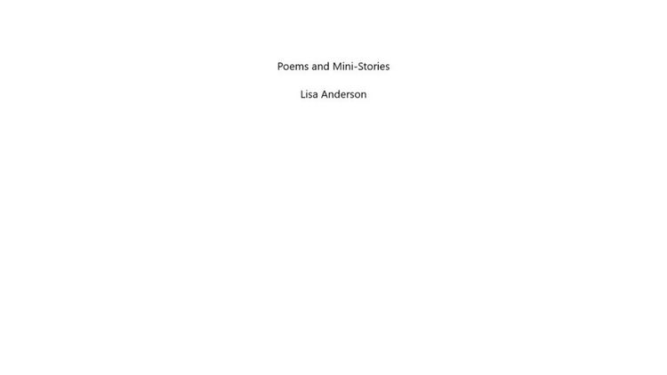 Produktbild: Poems and Mini Stories