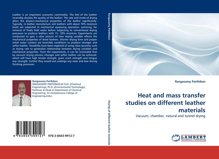 Produktbild: Heat and mass transfer studies on different leather materials