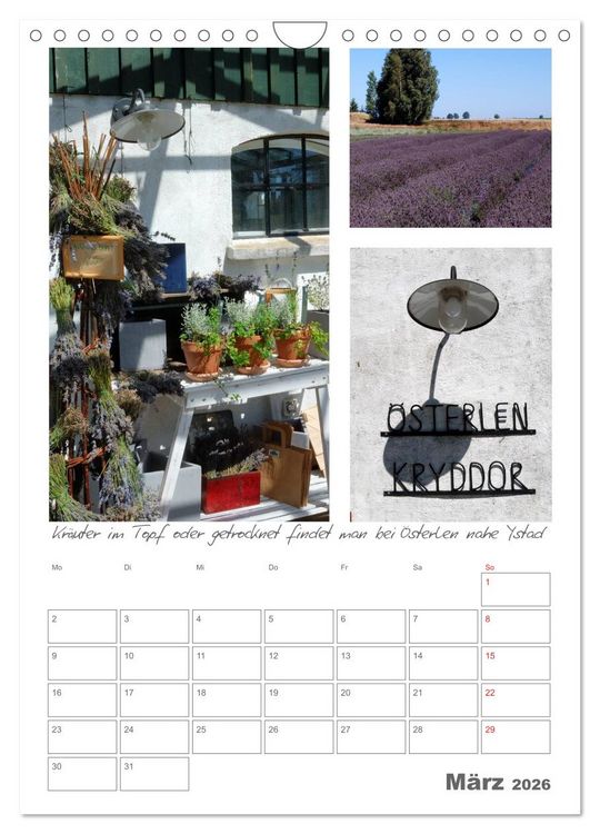 Produktbild: G&auml;rten in Schweden (Wandkalender 2026 DIN A4 hoch), CALVENDO Monatskalender