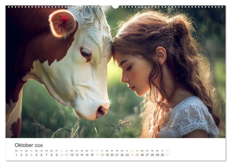 Produktbild: Magische Tierliebe (Wandkalender 2026 DIN A2 quer), CALVENDO Monatskalender