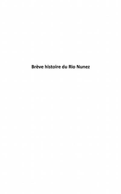 Produktbild: Breve histoire du Rio Nnunez - Republique de Guinee