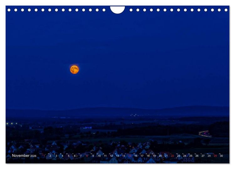 Produktbild: Unterfranken bei Nacht (Wandkalender 2026 DIN A4 quer), CALVENDO Monatskalender