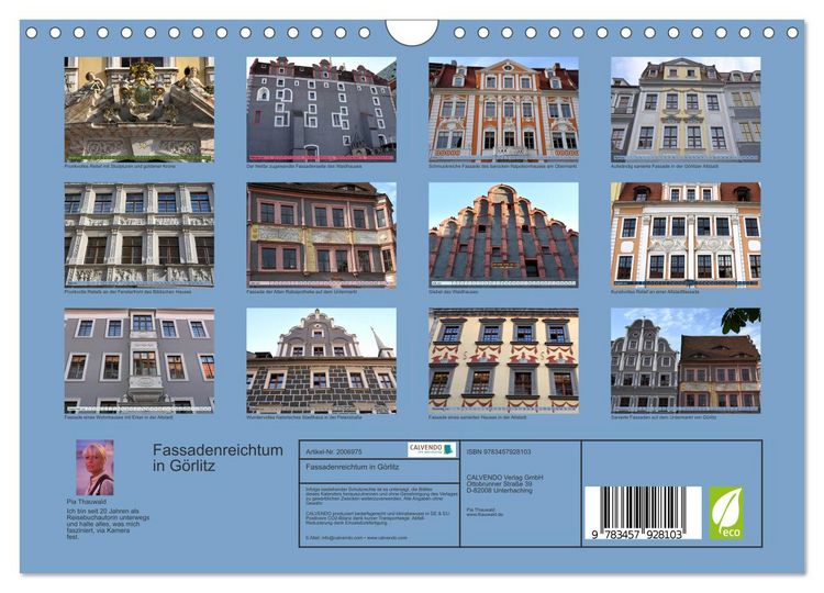 Produktbild: Fassadenreichtum in G&ouml;rlitz (Wandkalender 2026 DIN A4 quer), CALVENDO Monatskalender