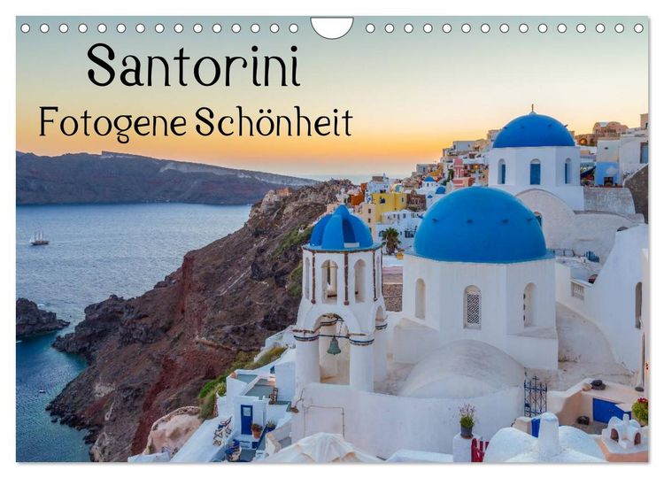 Produktbild: Santorini - Fotogene Sch&ouml;nheit (Wandkalender 2026 DIN A4 quer), CALVENDO Monatskalender