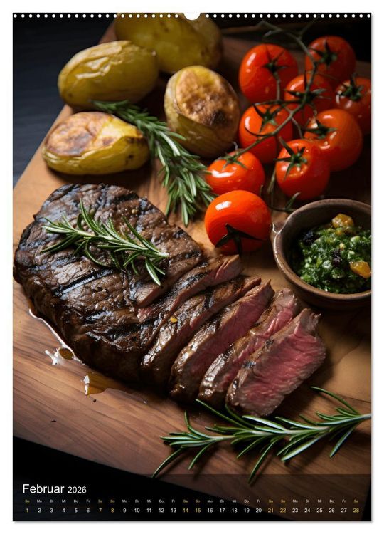 Produktbild: Meat Lovers - K&ouml;stliche Grill Abenteuer (hochwertiger Premium Wandkalender 2026 DIN A2 hoch), Kunstdruck in Hochglanz