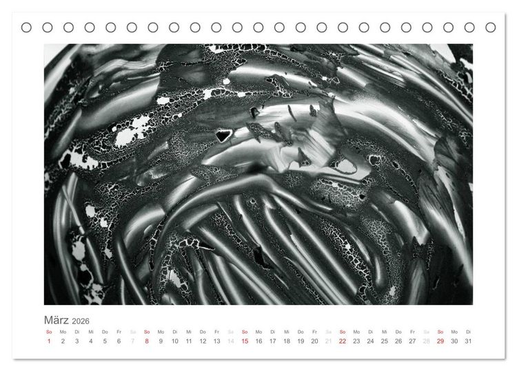 Produktbild: einfach schwarz-wei&szlig; (Tischkalender 2026 DIN A5 quer), CALVENDO Monatskalender