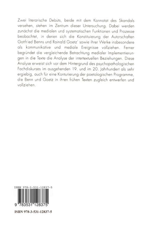 Produktbild: Gottfried Benn &mdash; Rainald Goetz