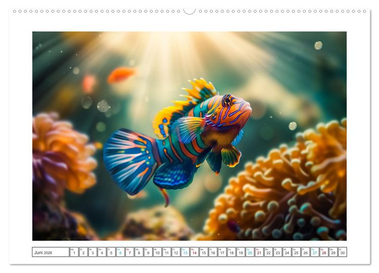 Produktbild: Exotische Fische (Wandkalender 2026 DIN A2 quer), CALVENDO Monatskalender