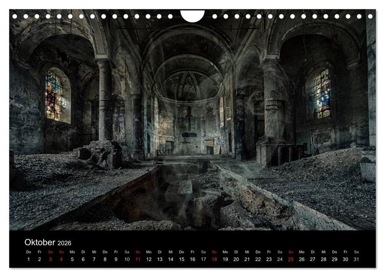 Produktbild: Geheimnisvolle Orte - Lost Places (Wandkalender 2026 DIN A4 quer), CALVENDO Monatskalender