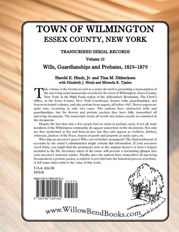Produktbild: Town of Wilmington, Essex County, New York, Transcribed Serial Records, Volume 22