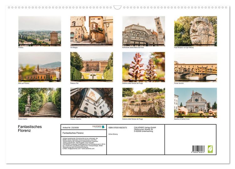 Produktbild: Fantastisches Florenz (Wandkalender 2027 DIN A2 quer), CALVENDO Monatskalender