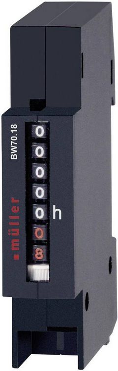 Produktbild: M&uuml;ller BG 70.18 12-48V DC Betriebsstundenz&auml;hler Rollenz&auml;hlwerk
