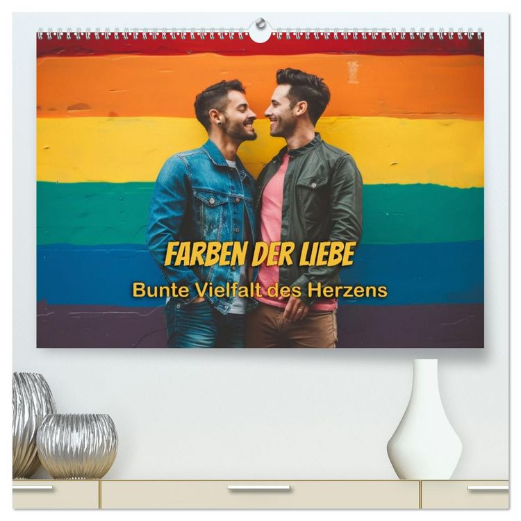 Produktbild: Farben der Liebe: Bunte Vielfalt des Herzens (hochwertiger Premium Wandkalender 2026 DIN A2 quer), Kunstdruck in Hochglanz