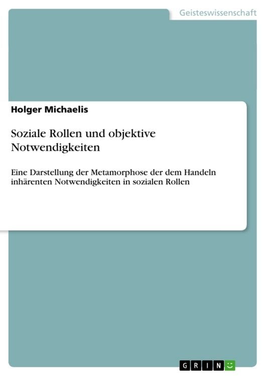 Produktbild: Soziale Rollen und objektive Notwendigkeiten